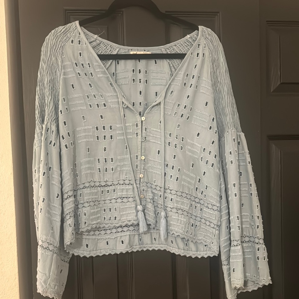 Zara eyelet blouse